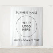 Extra großer Hintergrund Ihr Logo-Slogan vertikal Wandteppich (Vorderseite)