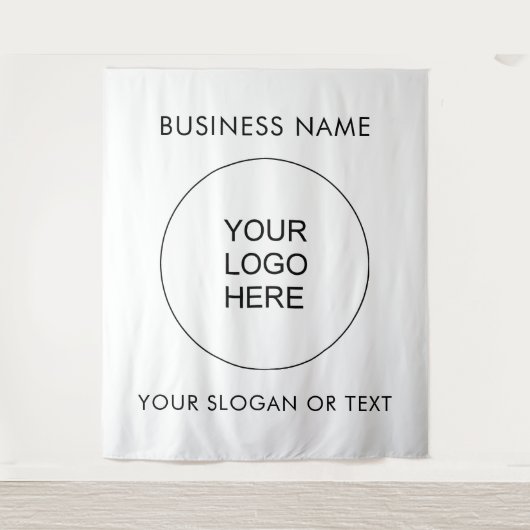 Extra großer Hintergrund Ihr Logo-Slogan vertikal Wandteppich (Vorderseite)