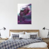 Extra Grosses Christliches Abstraktes Engel Lila Leinwanddruck (Insitu (Schlafzimmer))