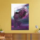 Extra Grosses Christliches Abstraktes Engel Lila Leinwanddruck (Insitu (Wohnzimmer))