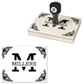 Extra großes individuelles Monogramm Gummistempel (Stempel)