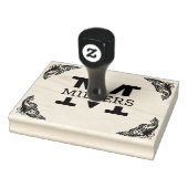 Extra großes individuelles Monogramm Gummistempel (Stempel)