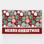Extra Grosses Jahrgang Weihnachtsschmuck Schneeflo Banner (Horizontal)