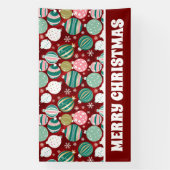 Extra Grosses Jahrgang Weihnachtsschmuck Schneeflo Banner (Vertikal)