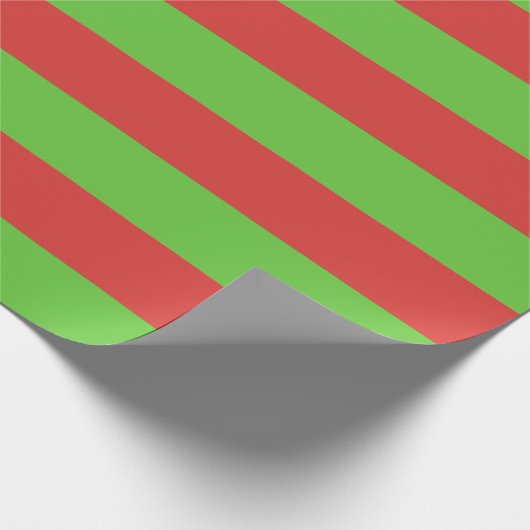 Extra großes Papier mit roten und grünen Streifen Geschenkpapier (Ecke)