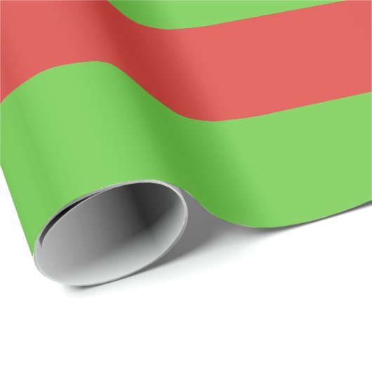 Extra großes Papier mit roten und grünen Streifen Geschenkpapier (Rolleneckpunkt)