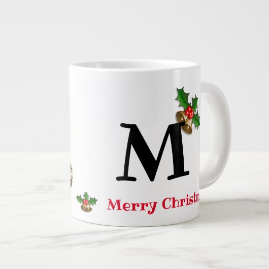 Extra Grosses Personalisiertes Weihnachtskaffee Ta Jumbo-Tasse (Vorderseite Rechts)