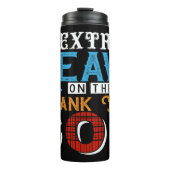 Extra Heavy Dankeschön Gott Thermosbecher (Vorderseite)