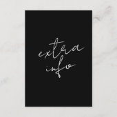 Extra Info Details Stilvolle moderne Individuelle RSVP Karte (Vorderseite)