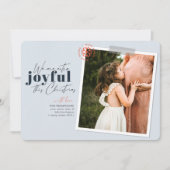 Extra Joyful Blue Pregnancy Ankündigung Foto (Vorderseite)