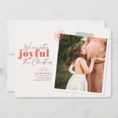 Extra Joyful Coral Pregnancy Ankündigung Foto (Vorderseite)