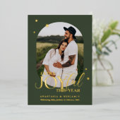 Extra Joyful Pregnancy Ankündigung Weihnachtskarte (Stehend vorne)