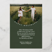 Extra Joyful Pregnancy Ankündigung Weihnachtskarte (Rückseite)