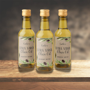 Extra Jungfrau Olivenöl Flasche Rustikales Etikett