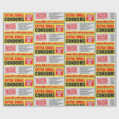 EXTRA KLEINE KONDOME GESCHENKPAPIER (Flach)