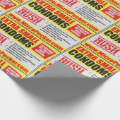 EXTRA KLEINE KONDOME GESCHENKPAPIER (Ecke)