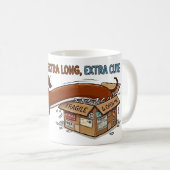 Extra langer extra süßer Dachshund Kaffeetasse (VorderseiteRechts)