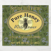 Extra Large Honey Jar & Beehive Sticker Bierflaschenetikett (Einzelnes Label)