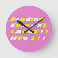 Extra Large Hugs Design rosa-gelbe Grafik