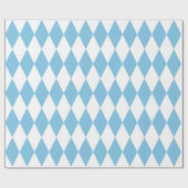 Extra Large Light Blue und White Harlequin Geschenkpapier (Flach)