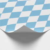 Extra Large Light Blue und White Harlequin Geschenkpapier (Ecke)