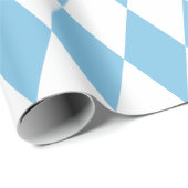 Extra Large Light Blue und White Harlequin Geschenkpapier (Rolleneckpunkt)