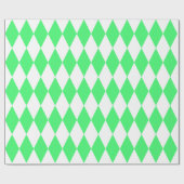 Extra Large Light Green und White Harlequin Geschenkpapier (Flach)
