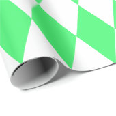 Extra Large Light Green und White Harlequin Geschenkpapier (Rolleneckpunkt)