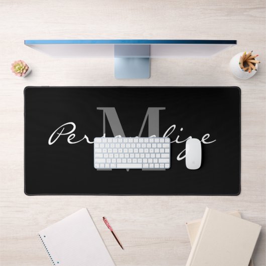 Extra large mouse pad with custom monogram schreibtischunterlage (Büro 1)