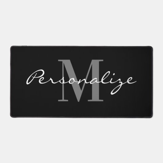 Extra large mouse pad with custom monogram schreibtischunterlage (Vorderseite)