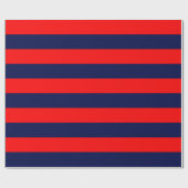Extra Large Navy Blue und Red Strips Geschenkpapier (Flach)