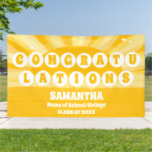 Extra Large Retro Sonnenschein-Abschlussbanner Banner