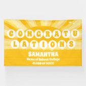 Extra Large Retro Sunshine 2025 Abschluss Banner (Horizontal)