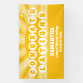 Extra Large Retro Sunshine 2025 Abschluss Banner (Vertikal)