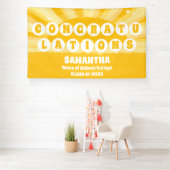 Extra Large Retro Sunshine 2025 Abschluss Banner (Insitu)