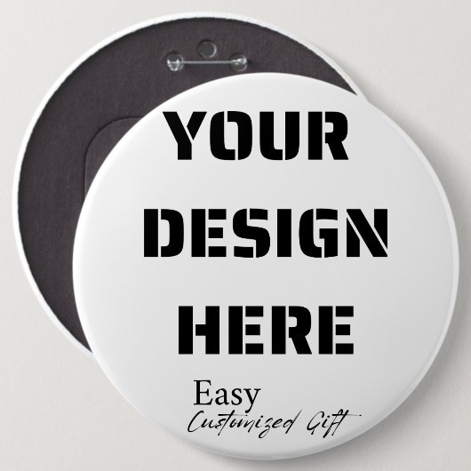 Extra Large Round Button Button 6" (Vorne & Hinten)