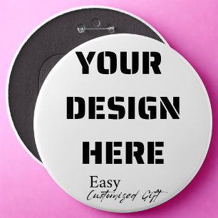 Extra Large Round Button Button 6"