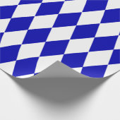 Extra Large Royal Blue und White Harlequin Geschenkpapier (Ecke)