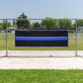 Extra Large Star Trimmer Thin Blue Line Banner (Insitu)