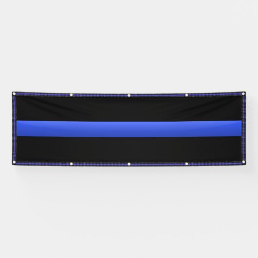 Extra Large Star Trimmer Thin Blue Line Banner (Horizontal)