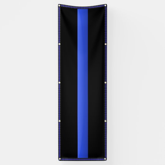 Extra Large Star Trimmer Thin Blue Line Banner (Vertikal)