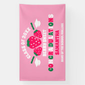 Extra Large Strawberry 2025 Abschluss Banner (Vertikal)