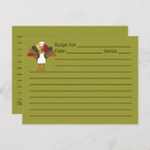 Extra Large Tucker Türkei Koch Rezept Card Postkarte (Vorne/Hinten)