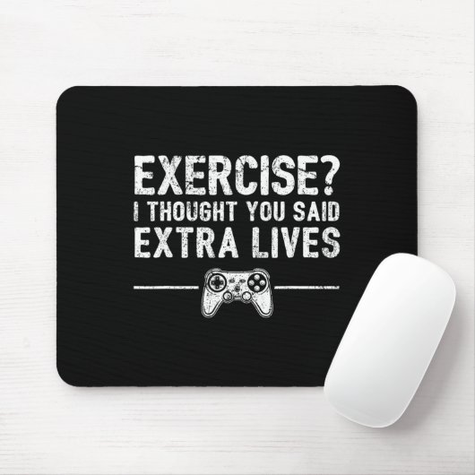 Extra Leben Lustiger Videospiel-Controller Retro-S Mousepad (Mit Mouse)