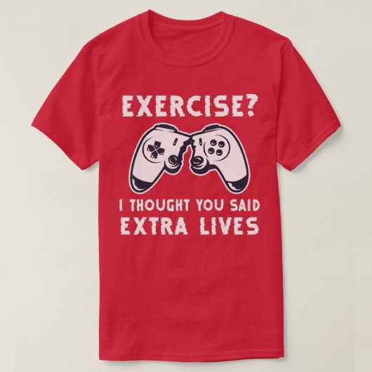 Extra Leben Lustiger Videospiel-Controller Retro T-Shirt (Design vorne)