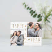 Extra Liebe Moderne Happy New Year Foto Postkarte (Stehend Vorderseite)