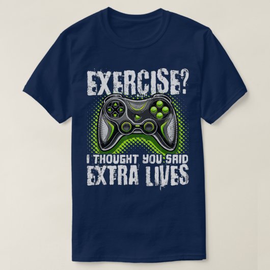 Extra Lives Funny Video Game Controller Retro Boy T-Shirt (Design vorne)