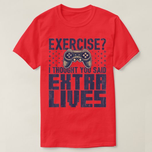 Extra Lives Funny Video Game Controller Retro Boy T-Shirt (Design vorne)