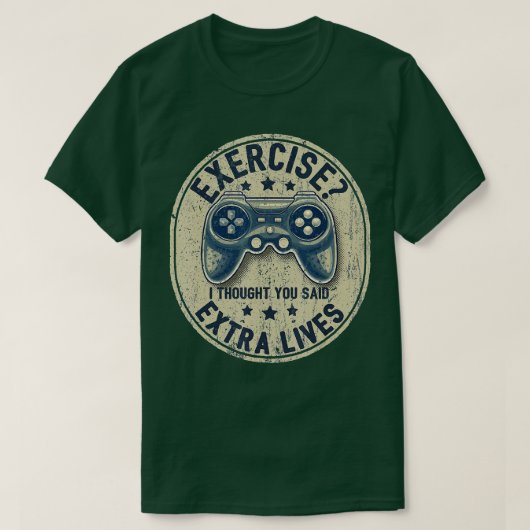Extra Lives Funny Video Game Controller Retro Boy T-Shirt (Design vorne)