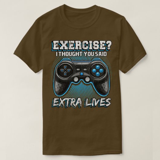 Extra Lives Funny Video Game Controller Retro Boy T-Shirt (Design vorne)